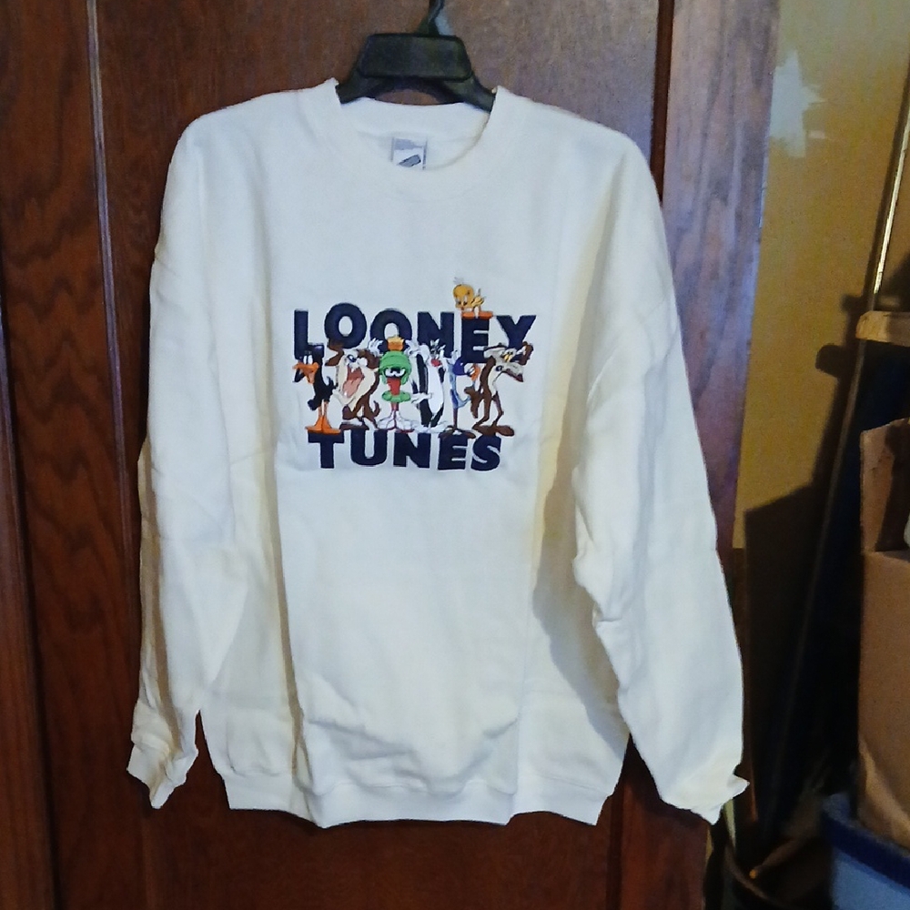 Warner Bros. Cream Looney Tunes Crewneck Sweater